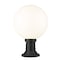 Z-Lite Laurent Outdoor Pier Mounted Fixture, 1-Light, 12 In.W x 17.75 In.H, Black/Opal 597PHB-553PM-BK - alternate 1